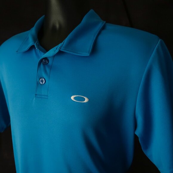 Oakley HydroLix Blue Performance Polo (M) OMG!! ⛳️ ⛳️ - Picture 5 of 8